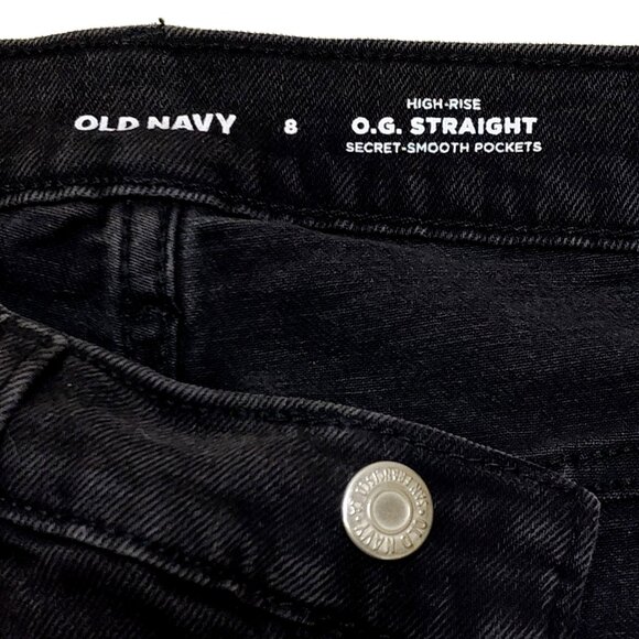 Old Navy High-Rise O.G. Straight Cut-Off Ankle Jean Secret-Smooth Pockets Size 8 - Picture 2 of 10